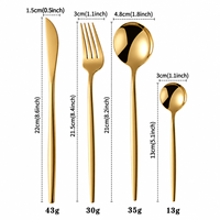 Ensemble de couverts en acier inoxydable finition miroir moderne, 24 pièces, avec boîte de vente au détail, pour restaurant, banquet, dîner