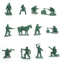 Figura de Soldado y Caballo de Guerra de Plástico de 5 cm, Modelo Militar de la Segunda Guerra Mundial, Juguete Militar para Niños, Modelo 51c, Embalaje en Caja con Soporte para Tarjetas