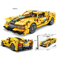 MOC brique blocs de construction jouet course coloré Lambo vert bétail blocs de construction voiture assemblage enfants cadeau projet modèle RC voiture