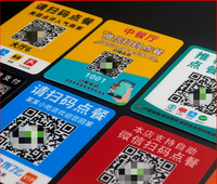 Autocollants de table étanches pour restaurant, panneaux d'avertissement, étiquettes de lecture, personnalisation, autocollant de commande avec code QR personnalisé
