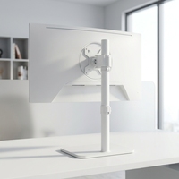Nouveau support d'écran universel noir avec base robuste, compatible avec les écrans de 14 à 43 pouces, 15 kg, inclinable, pivotant, réglable, support de bureau