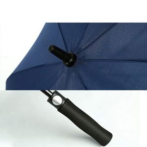 Paraguas de mango largo de 120 cm con patrón oscuro 400T, 16 varillas rectas, resistente al viento fuerte y doble varilla de lotus. - Product Image 4