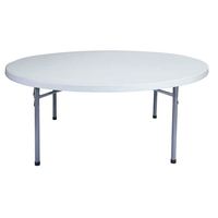 Table ronde extensible et pliable avec plateau en faux pierre, pieds de banquet flexibles, fabrication d'usine de tables et de chaises