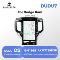 DUDUAUTO es Apto para Dodge Ram 2019-2023 de 13.1 Pulgadas, Sistema Android Modificado, Pantalla de Navegación con Bluetooth y Car-Play