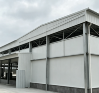 Bâtiment d'élevage modulaire à montage rapide et bonne ventilation, structure en acier pour élevage de bétail et volailles