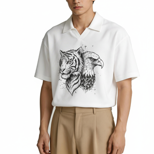 Camisetas Polo Extra Grandes con Logotipo Personalizado OEM para Hombre, Estampadas, de Manga Caída, Estilo Casual de Verano, de Algodón Grueso, de Secado Rápido - Product Image 2