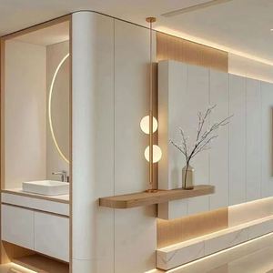 Durable <b>Modern</b> Entrance Channel Storage <b>Shoe</b> <b>Cabinet</b> Multifunctional Wooden Furniture with Living Room Panel Style for Villa Use - Product Image 4
