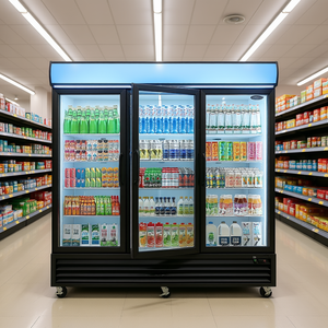 Refrigerador Comercial OAKKOO de 70 Pies Cúbicos, 3 Puertas de Vidrio Abatibles, Panel Superior LED, Control Digital, Enfriamiento por Ventilador - Product Image 2