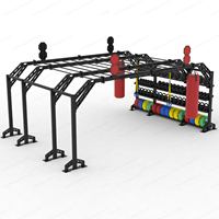 Estantería de Almacenamiento para Gimnasio Comercial, Independiente, con Patas Antideslizantes, Estación Multifuncional