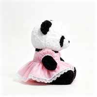Peluche Panda Adorable et Moelleuse avec Robe en Dentelle, Animal en Peluche Doux, Souvenir, Poupée en Peluche, Cadeau Parfait, Mignonne Peluche Panda