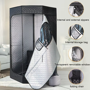 Tente de sauna à domicile pentagonale à lumière rouge pour la rééducation sportive avec bain de glace, détoxification corporelle durable, sauna humide 3L - Product Image 6