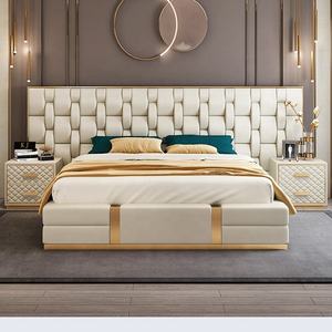 Offre Spéciale en gros bon marché et bon pays gothique King Size Mid Sleeper <span class=keywords><strong>Alaskan</strong></span> Hotel lit rembourré en velours tufté - Product Image 1