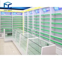 Meubles de vitrine de comptoir de caisse de pharmacie pour l'aménagement de magasins de détail