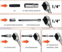 Ensemble d'outils de réparation automobile multifonctionnel de 53 pièces, vente chaude, avec clé à cliquet