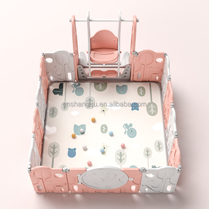 VSUCH Parc de jeu pour bébé en plastique, pliable, carré, portable, avec table de construction, taille personnalisée, pour usage domestique et clôturé - Product Image 2