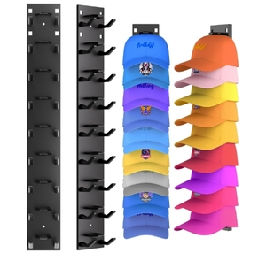 Hat tổ chức cho Mũ bóng chày mạnh mẽ dính nhựa <span class=keywords><strong>Rack</strong></span> cho Treo Tường hat Hooks lưu trữ hiển thị chủ - Product Image 3