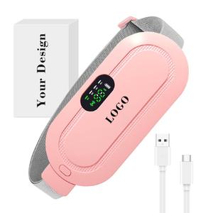 0728 Smart Waist Hot Compress Warm Vibrating Menstrual Heating Pad Women Mini Belt <b>Massager</b> Heat <b>Machine</b> - Product Image 3