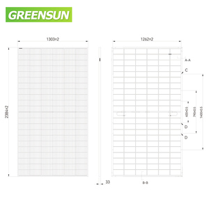 Panel <span class=keywords><strong>Solar</strong></span> Greensun 730-750W Tipo N, Módulo Fotovoltaico de Doble Vidrio de Alta Eficiencia - Product Image 5