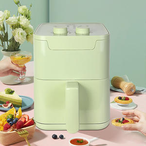 Freidoras de aire para patatas fritas, perilla para freidora, electrodomésticos de cocina pequeños blancos, freidora de aire doméstica Digital eléctrica - Product Image 6