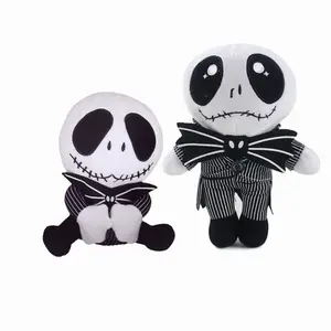 JACK y Sally Pesadilla antes de Navidad Esqueleto de Halloween Juguete de peluche Calabaza Papá Noel Broma Juguete de peluche suave Muñeca regalos