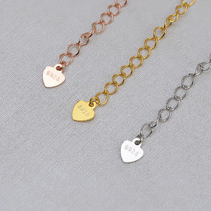 Cadena de Extensión de Plata S925 con Forma de Corazón y Hoja Pequeña de 5 cm, 1 Material de Accesorios para Hacer Joyas, Tamaño de Cuentas de 5 mm - Product Image 3