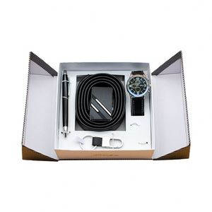 Set de Regalo Ejecutivo para Hombre de Lujo, 5 Piezas: Cinturón, Bolígrafo, Cartera, Llavero y Reloj, con Caja - Product Image 1