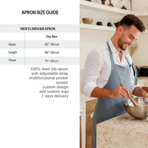 Tablier Unisexe en Lin Français à Impression Numérique Personnalisée, Design Personnalisé, Tablier Unisexe Joyeux Noël, Tabliers de Noël pour Fête - Product Image 1