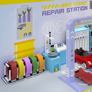 Fabbrica all'ingrosso di personalizzazione <span class=keywords><strong>per</strong></span> <span class=keywords><strong>bambini</strong></span> al coperto stazione di riparazione Auto al coperto stazione Play House - Product Image 3