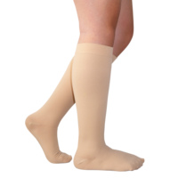 Chaussettes de compression graduée OEM personnalisées pour varices, confortables, unisexes, à bout fermé, hauteur genou, 30-40 mmHg