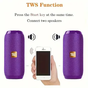 Altavoz Portátil Inalámbrico para Exteriores con Woofer, Llamadas Manos Libres, Radio FM, Ranura para Tarjeta TF, Conexión USB para Teléfono Móvil/Tablet/<span class=keywords><strong>TV</strong></span> TG117 - Product Image 4