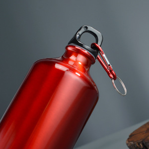 New sản phẩm tốt nhất 2025 ý tưởng độc đáo đổi mới sản phẩm cấp thực phẩm tường duy nhất nhôm trẻ em thể thao chai nước với Carabiner - Product Image 4