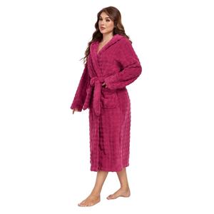 Hoge Kwaliteit Roze Super Zachte Sexs Flanellen Badjas Dames Bruidsmeisje Fleece Badjas - Product Image 2