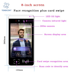 Terminal de contrôle d'accès biométrique Tendcent à reconnaissance faciale avec code QR, NFC, SDK, OEM, ODM, WiFi pour la gestion des présences par reconnaissance faciale - Product Image 4