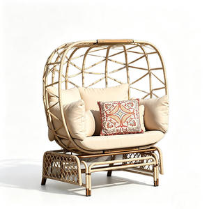Modern Egg Chair <b>Patio</b> <b>Swing</b> Outdoor Garden Hanging Rattan Chair Restaurant Park Villa Waterproof <b>Patio</b> Rocking Chair - Product Image 4