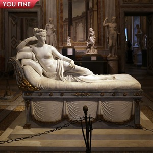 <span class=keywords><strong>Pauline</strong></span> <span class=keywords><strong>Bonaparte</strong></span> classique en marbre blanc de taille réelle comme <span class=keywords><strong>Sculpture</strong></span> de Statue de Vénus Virtiques - Product Image 1