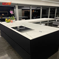 KKR haut de gamme personnaliser pierre artificielle Texture de marbre Surface solide vanité Top comptoir de cuisine