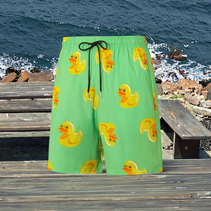 Nouveauté transfrontalière pour l'été : Short de plage décontracté pour homme, taille élastique, en toile ample, infroissable, respirant et à séchage rapide - Product Image 3