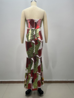 Blumen-Pailletten-Stickerei Diamant-Kristall Ärmelloses Trägerloses Bodycon-Abendkleid Roter Teppich Geburtstagsparty Ballkleid