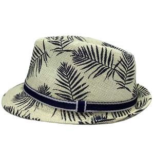 어린이 록 인쇄 맞춤형 인쇄 로고 밀짚 페도라 모자 패션 - Product Image 2