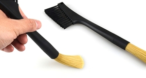 Machine à café manuelle à double usage, brosse de nettoyage à cheveux doux, brosse de nettoyage à double tête pour moulin à café - Product Image 5