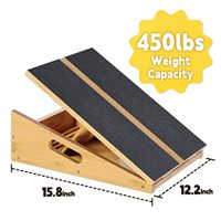 Planche Inclinée Professionnelle JQ pour Étirements des Mollets en Bois, Idéale pour la Thérapie Physique et l'Étirement en Pente