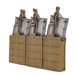 GAF 1000D Nylon Triple Mag Pouch with Laser Cut Molle Tactical Magazine Pouch for 5.56MM