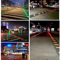 Feux de passage pour piétons Feux souterrains Zebra Crossing Carreaux de sol Semaforo Trafico Feux de circulation au sol