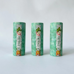 หลอดกระดาษคราฟท์สีขาวพิมพ์ลาย ทำมือ แบรนด์ดัง รีไซเคิลได้ ย่อยสลายได้ เป็นมิตรกับสิ่งแวดล้อม สำหรับใส่ผลิตภัณฑ์แข็ง เช่น ลิปบาล์ม หรือผลิตภัณฑ์ระงับกลิ่นกาย - Product Image 2