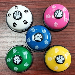 Cloche de dressage pour animaux de compagnie 1 paquet de cloche d'appel pour chien de 2.83 pouces de diamètre avec construction en plastique et en acier inoxydable blanc - Product Image 1