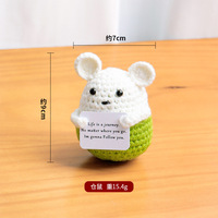 Offre Spéciale : Adorable Plante en Pot Lumineuse au Crochet, Poupée Faite Main en Fil Tricoté, Ornement avec Carte d'Énergie Positive, Décoration de Bureau, Cadeau