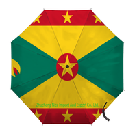 Paraguas Plegable con Bandera de Costa Rica, Apertura y Cierre Automático, Compacto, Portátil, Grande, para Lluvia, Sol, Protección UV, Resistente al Viento