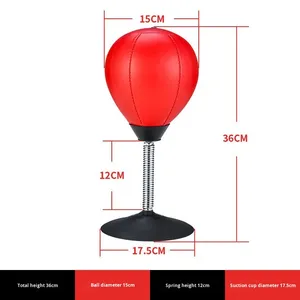 Balle anti-stress de <span class=keywords><strong>bureau</strong></span> en PU pour enfants et adultes, avec ventouse, pour soulager le stress au <span class=keywords><strong>bureau</strong></span>, balle de réaction de boxe à frapper - Product Image 5