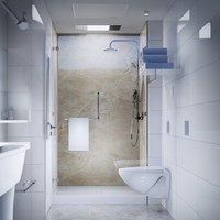 Ensemble de cabine de douche modulaire préfabriquée de luxe tout-en-un de haute qualité à prix abordable pour caravane, unité de salle de bain complète préfabriquée