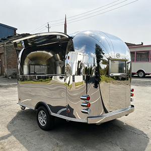 Remolque de Comida Rápida de Acero Inoxidable de Alta Calidad, Remolque de Catering, Camioneta de Comida <span class=keywords><strong>con</strong></span> Encimera, Aprobado por la CE, para Hot Dogs y Dulces - Product Image 1